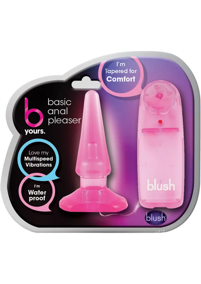 B Yours B Yours Basic Vibrating Butt Plug with Remote Control Male Sex Toys