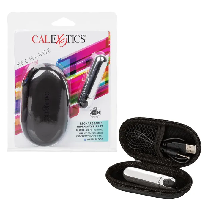 CalExotics Female Sex Toys Rechargeable Hideaway Bullet Silver