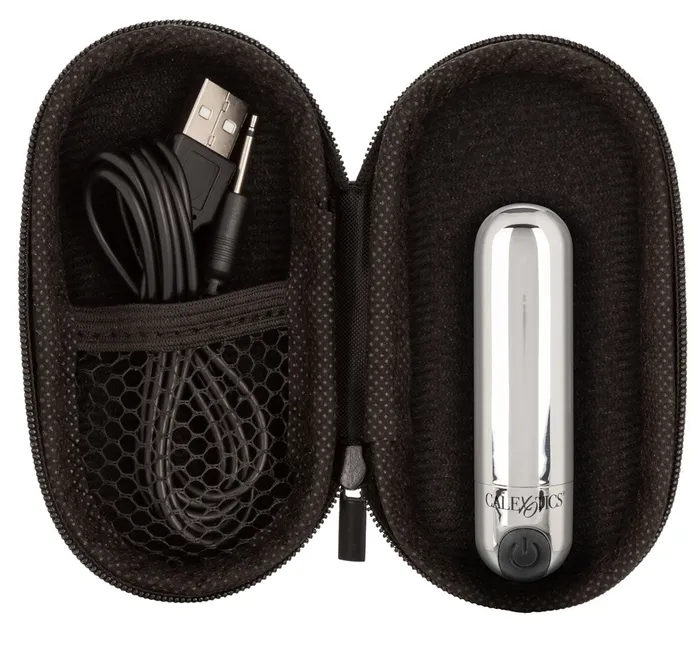CalExotics Female Sex Toys Rechargeable Hideaway Bullet Silver CalExotics Female Sex Toys Rechargeable Hideaway Bullet Silver