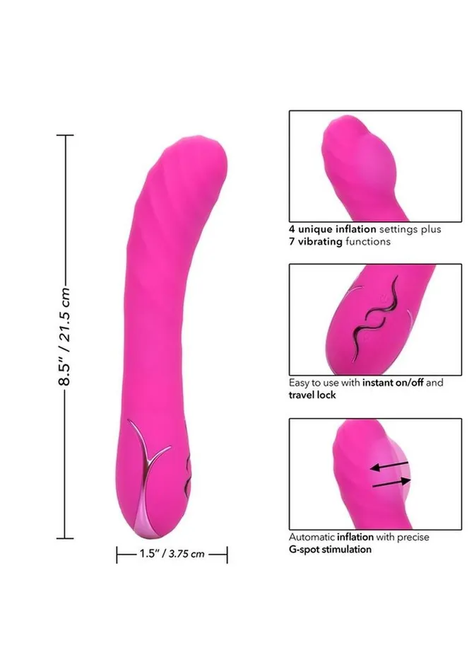 Insatiable G Inflatable GWand Silicone Rechargeable Vibrator Insatiable G Female Sex Toys