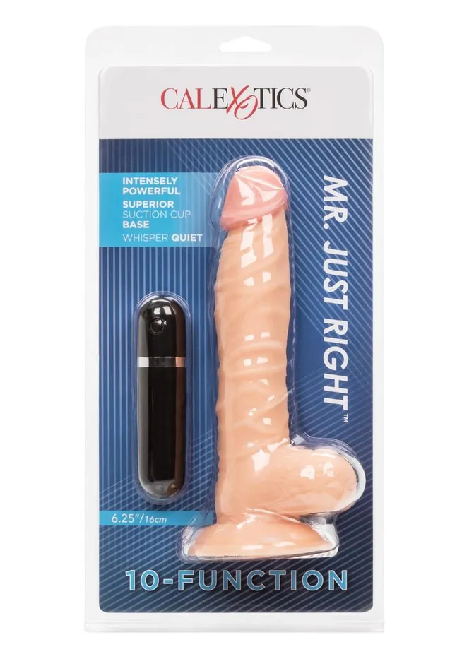 Lifelike Dongs Female Sex Toys Mr Just Right Vibrating Dildo with Bullet