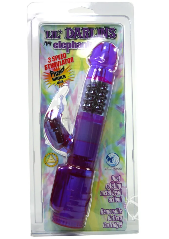 Lil Darlins Elephant Waterproof Vibrator Golden Triangle Female Sex Toys