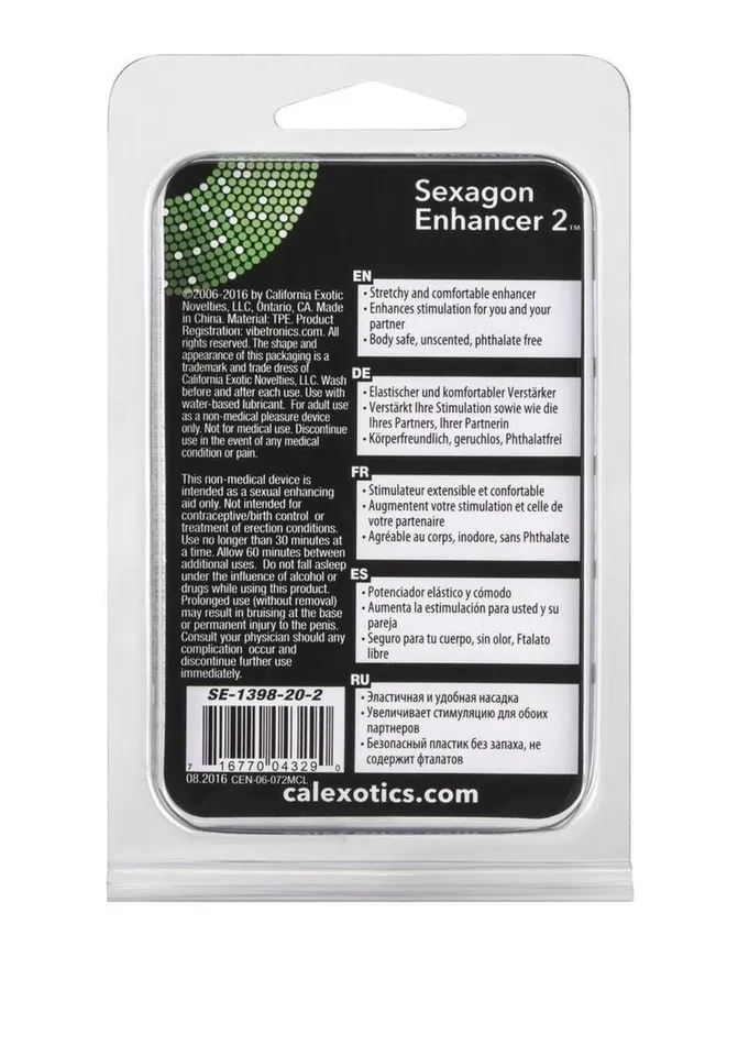 Male Sex Toys Rings Sexagon Enhancer 2 Cock Ring