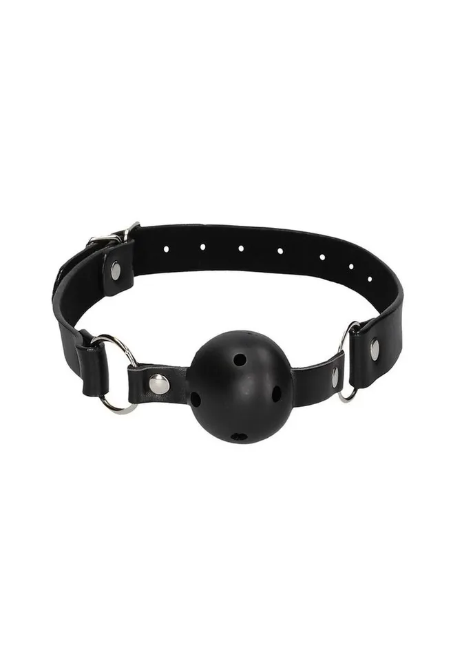 Ouch Ball Gag with Leather Straps Ouch Couples Ouch Ball Gag with Leather Straps Ouch Couples