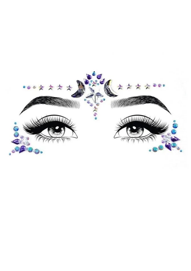 Vibrators Leg Avenue Leg Avenue Mystic Adhesive Face Jewels Sticker