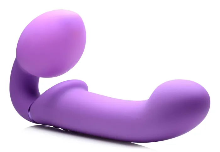 10x Ergo Fit GPulse Inflatable and Vibrating Strapless Strap on Purple XR Brands Female Sex Toys