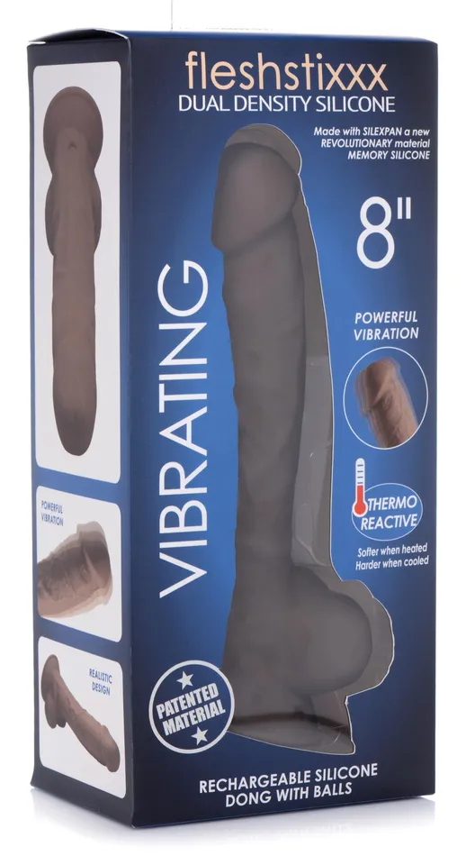 Female Sex Toys Fleshstixxx 8 Vibrating Silicone Dildo With Balls Brown FLESHSTIXXX Female Sex Toys Fleshstixxx 8 Vibrating Silicone Dildo With Balls Brown FLESHSTIXXX