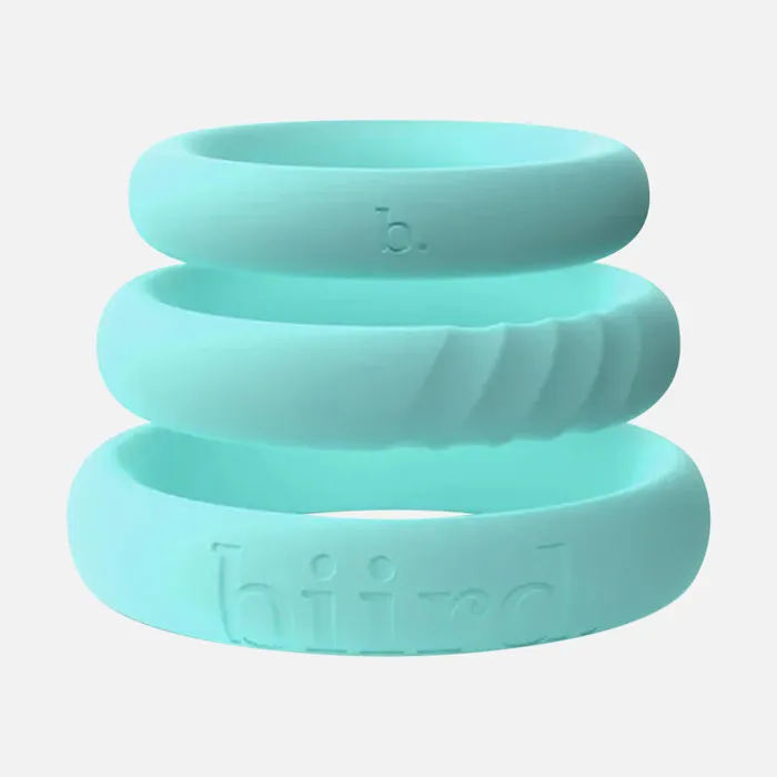 Male Sex Toys Riin 3Piece Cock Ring Set Mint Biird