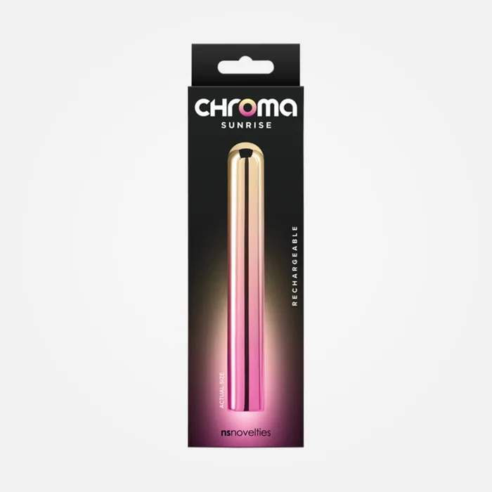 NS Novelties Female Sex Toys Chroma Sunrise Large Metallic Rechargeable Bullet Vibrator NS Novelties Female Sex Toys Chroma Sunrise Large Metallic Rechargeable Bullet Vibrator
