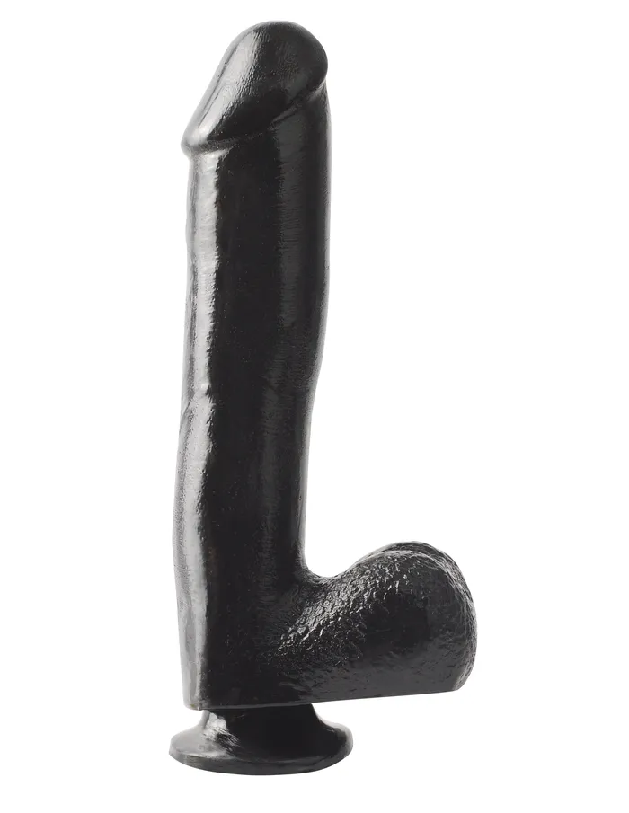 Pipedream Basix Rubber Works 10 Inch Dong With Suction Cup Black Dildos