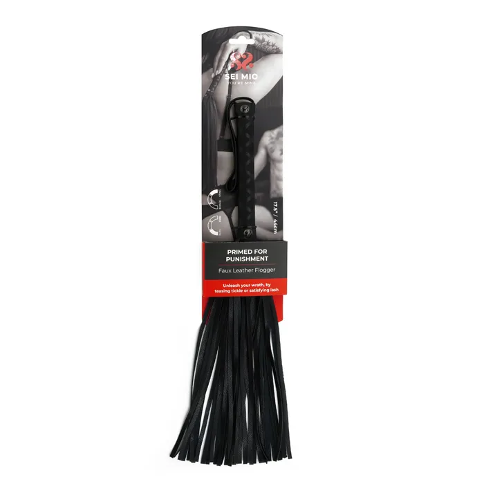 SEI MIO Male Sex Toys Primed For Punishment Faux Leather Flogger
