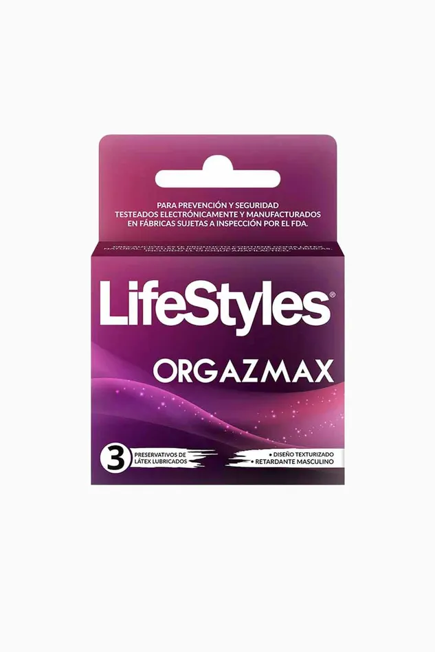 Vibrators Prater ORGAZMAX Condones con Textura y Retardante Lifestyles x3 Vibrators Prater ORGAZMAX Condones con Textura y Retardante Lifestyles x3