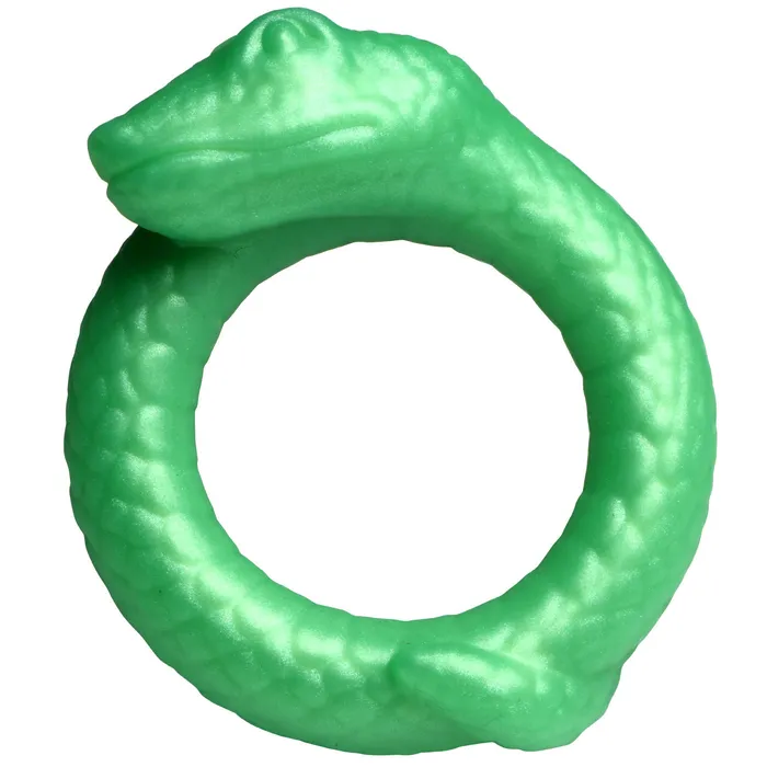 XR Brands Male Sex Toys Serpentine Silicone Cock Ring Green