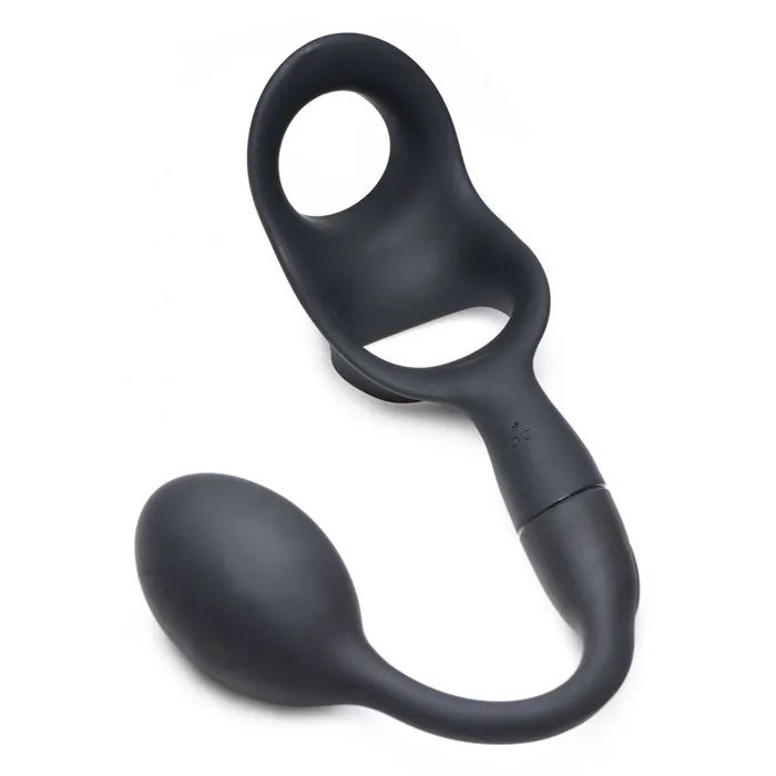10X PBomb Silicone Cock and Ball Ring with Vibrating Anal Plug Alpha Pro Male Sex Toys