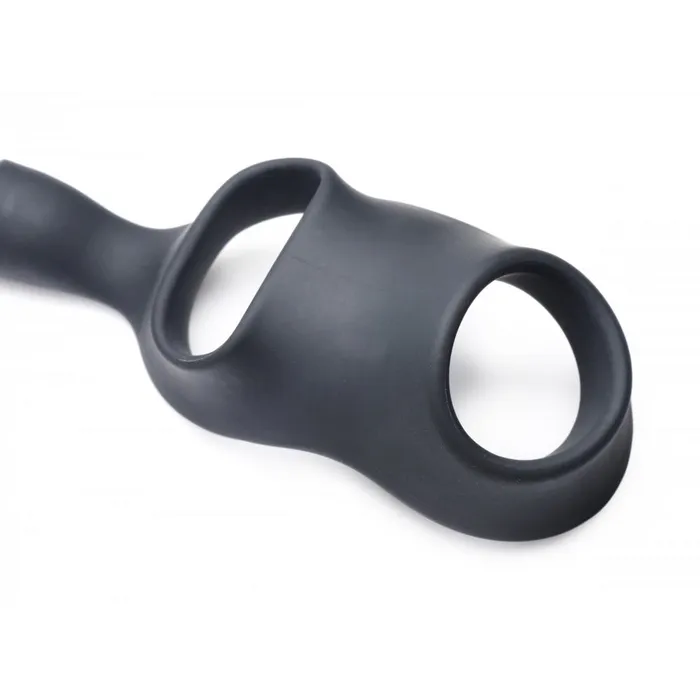 10X PBomb Silicone Cock and Ball Ring with Vibrating Anal Plug Alpha Pro Male Sex Toys