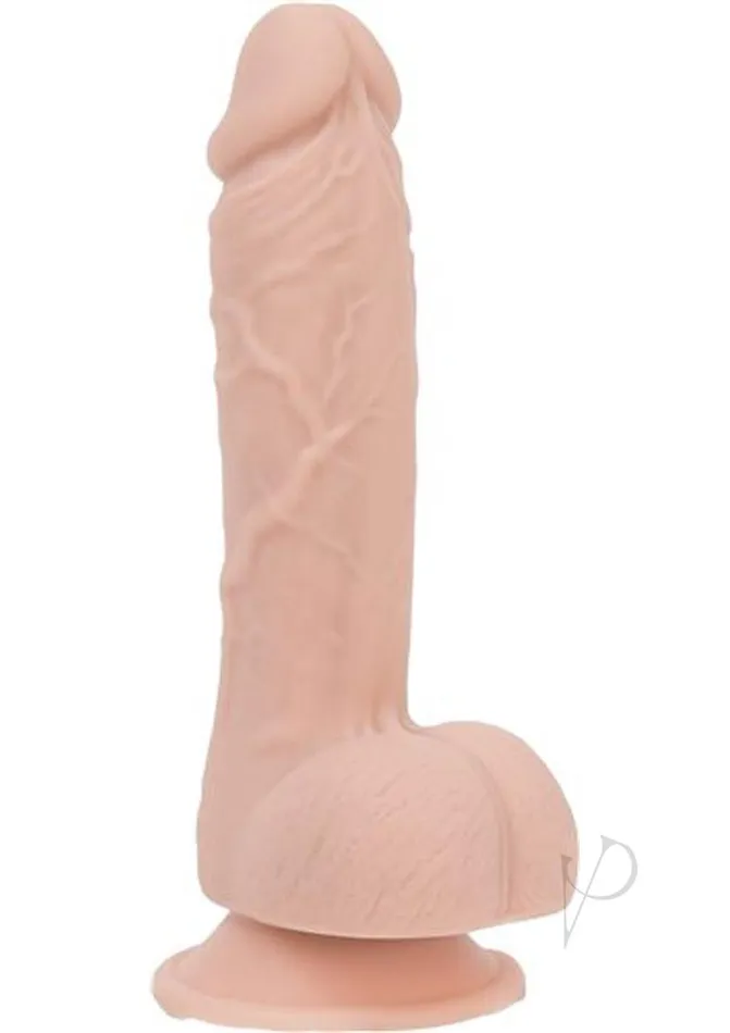 Addiction Toy Collection Mark Silicone Dildo with Balls 75in Vanilla Addiction Dildos