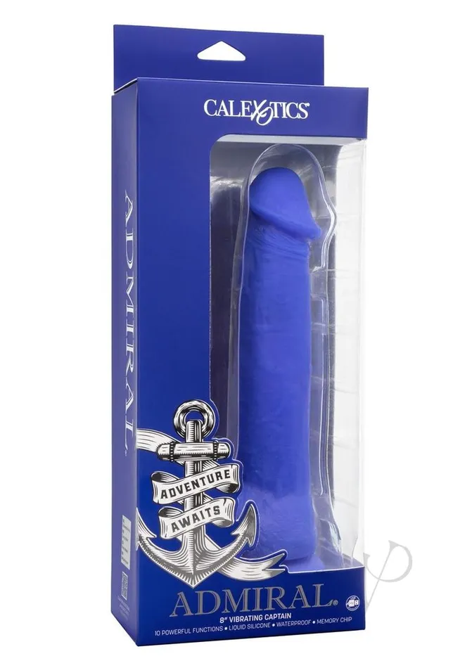 Admiral Female Sex Toys Admiral Vibrating Captain Rechargeable Silicone Dildo 8in Blue Admiral Female Sex Toys Admiral Vibrating Captain Rechargeable Silicone Dildo 8in Blue
