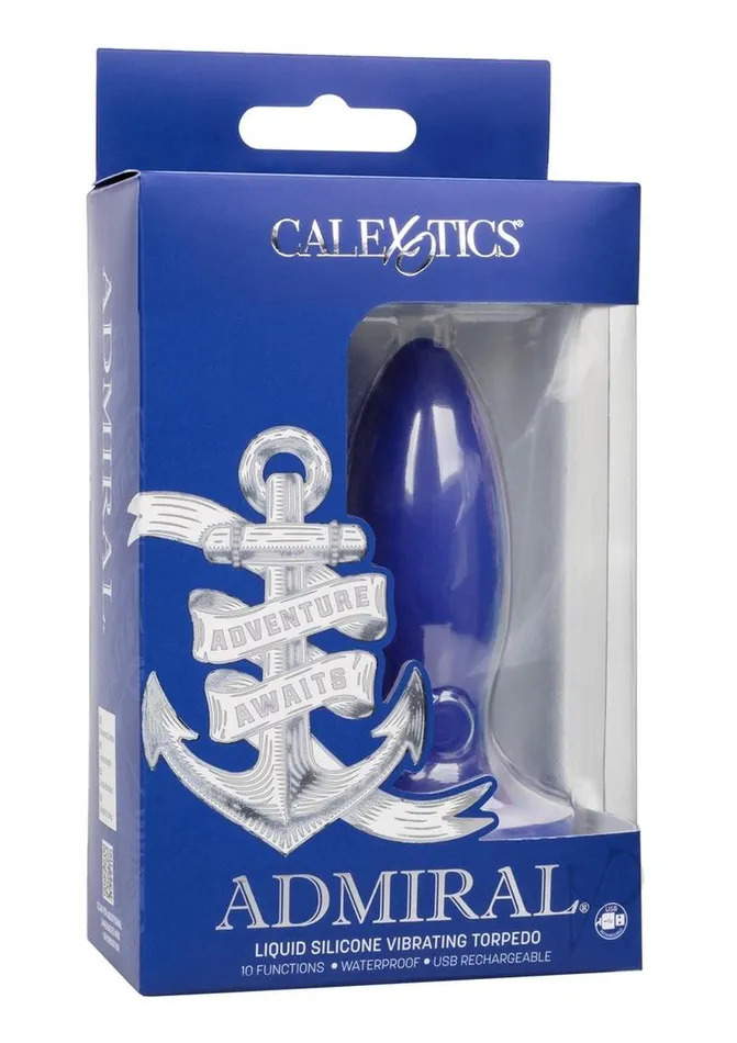 Admiral Liquid Silicone Vibrating Torpedo Rechargeable Anal Probe Blue Admiral Anal Admiral Liquid Silicone Vibrating Torpedo Rechargeable Anal Probe Blue Admiral Anal