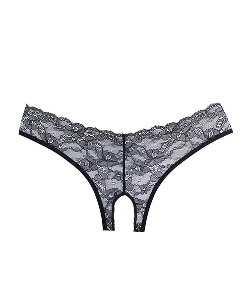 Adore Adore Crush Lace Open Panty Black OS Anal Adore Adore Crush Lace Open Panty Black OS Anal