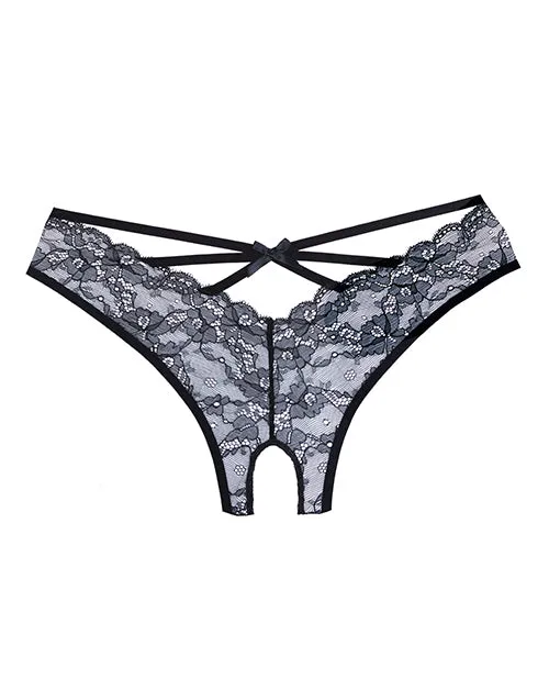 Adore Adore Crush Lace Open Panty Black OS Anal Adore Adore Crush Lace Open Panty Black OS Anal
