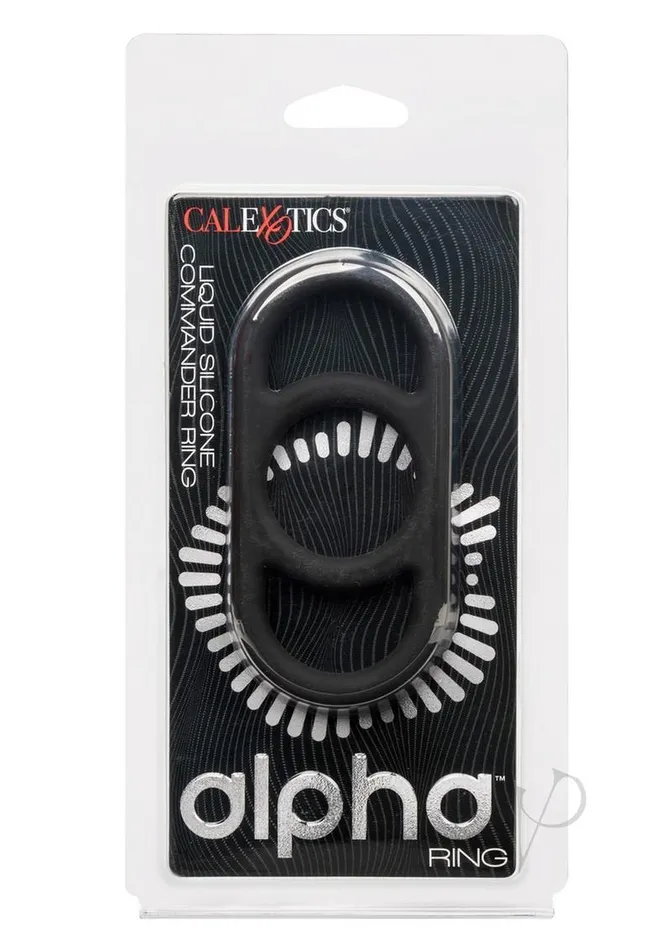 Alpha Liquid Silicone Commander Ring Black Alpha Male Sex Toys