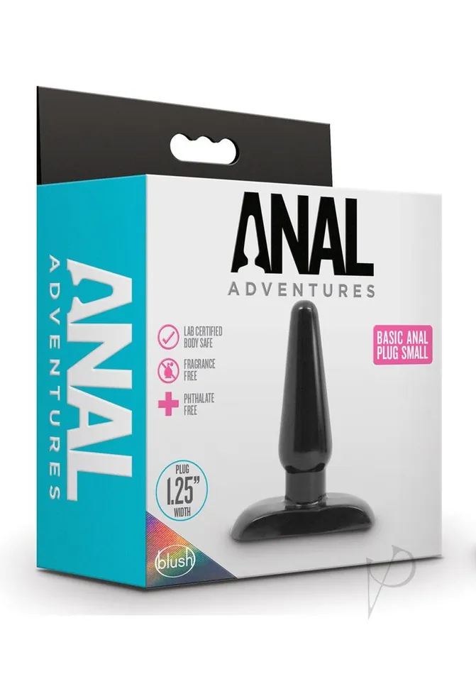 Anal Adventures Basic Anal Plug Small Black Anal Adventures Anal