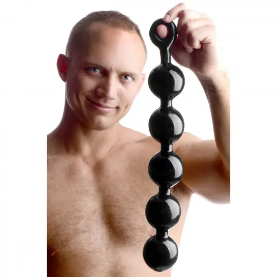 Anal Black Baller Anal Beads Master Series