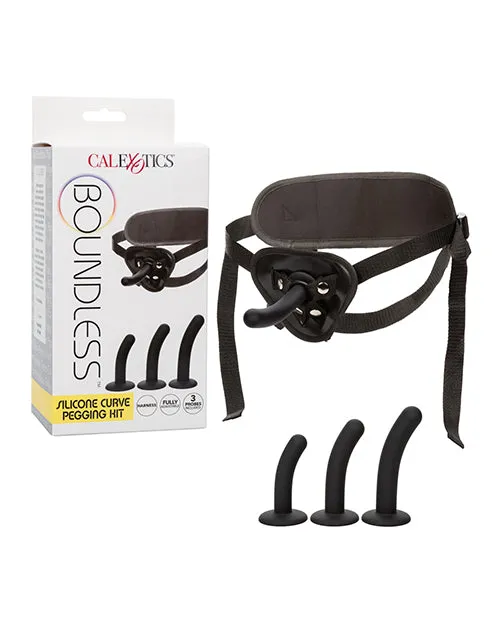 Anal Boundless Silicone Curve Pegging Kit Black Boundless