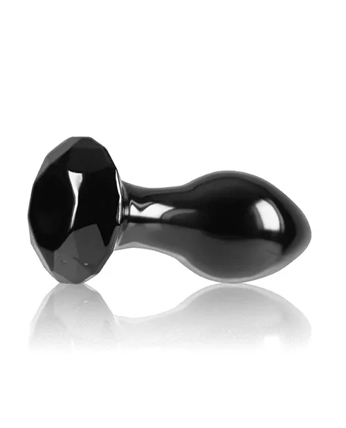 Anal Crystal Crystal Premium Glass Gem Probe Black Anal Crystal Crystal Premium Glass Gem Probe Black