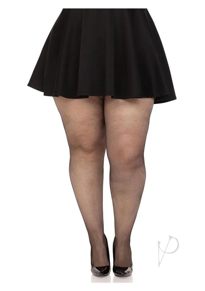 Anal Leg Avenue Spandex Micro Net Tights 1X2X Black Leg Avenue