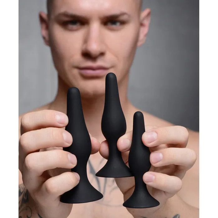 Anal Master Series Triple Spire Tapered Silicone Anal Trainer Set