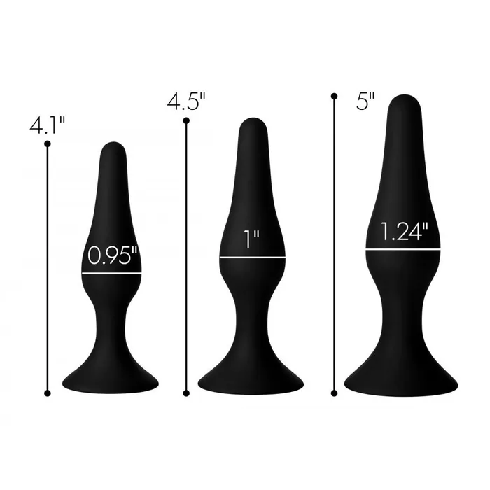 Anal Master Series Triple Spire Tapered Silicone Anal Trainer Set