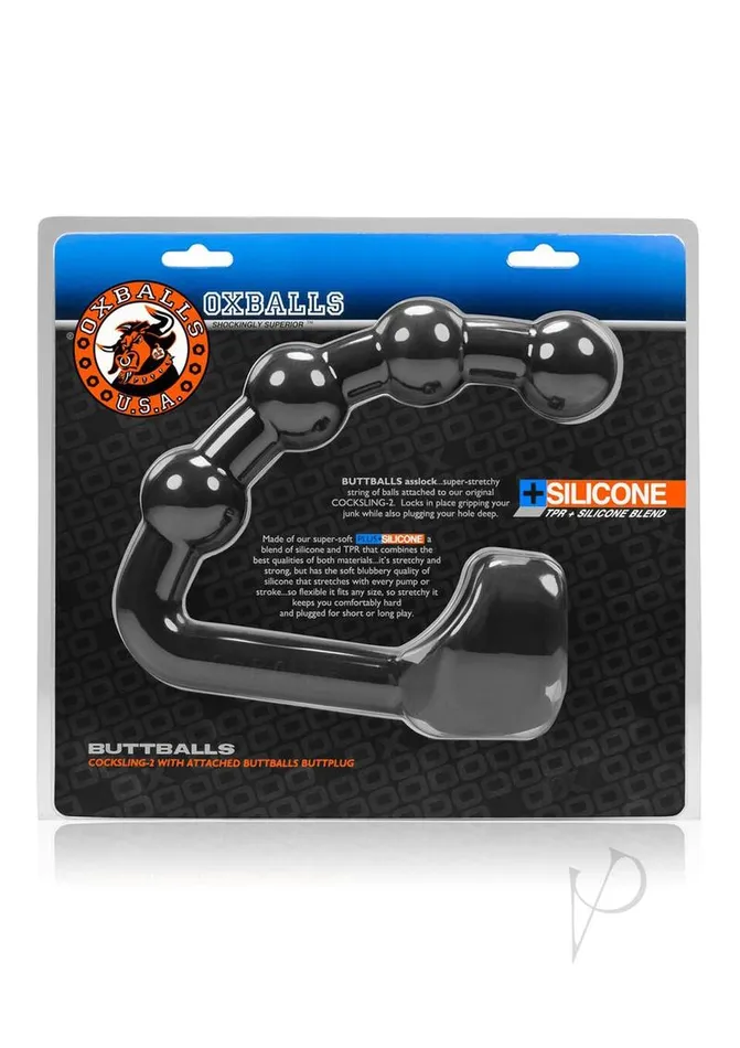 Anal Oxballs Oxballs Buttballs Silicone Cock Sling2 with Attached Butt Plug Black Anal Oxballs Oxballs Buttballs Silicone Cock Sling2 with Attached Butt Plug Black