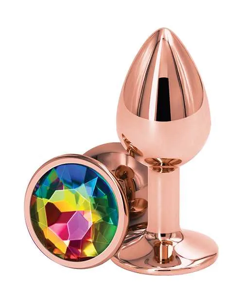 Anal Rear Assets Rose Gold Anal Plug Small Rainbow Rear Assets