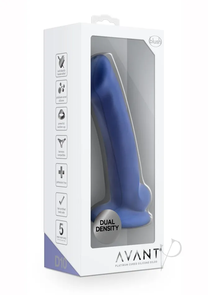 Avant D10 Ergo Mini Silicone Dildo with Suction Cup 65in Indigo Avant Female Sex Toys Avant D10 Ergo Mini Silicone Dildo with Suction Cup 65in Indigo Avant Female Sex Toys