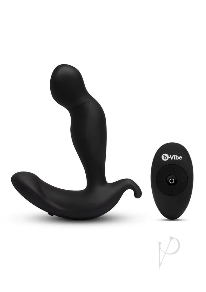 B Vibe BVibe 360 Plug Rechargeable Silicone Rotating and Vibrating Anal Plug with Remote Control Black Male Sex Toys