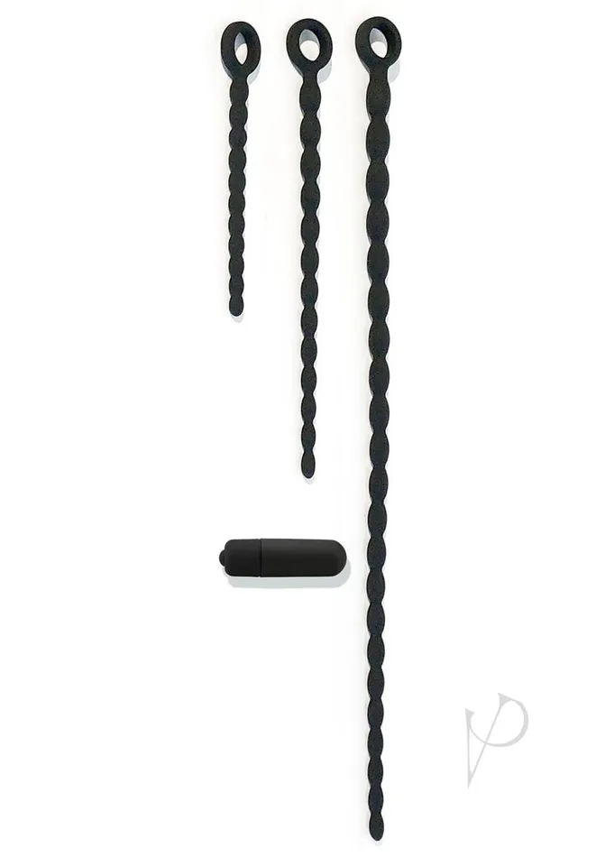 Boneyard Silicone Urethra Trainer Kit with Bullet 3 per set Black Boneyard Anal