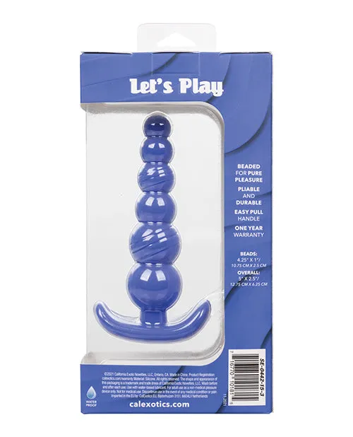 Cheeky Anal Cheeky X6 Beads Silicone Anal Probe Blue