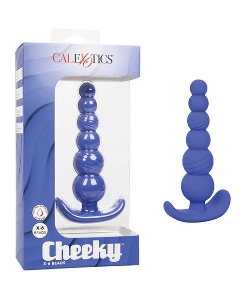 Cheeky Anal Cheeky X6 Beads Silicone Anal Probe Blue