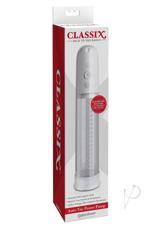 Classix Male Sex Toys Classix AutoVac Power Pump Penis Enlargement System White Classix Male Sex Toys Classix AutoVac Power Pump Penis Enlargement System White