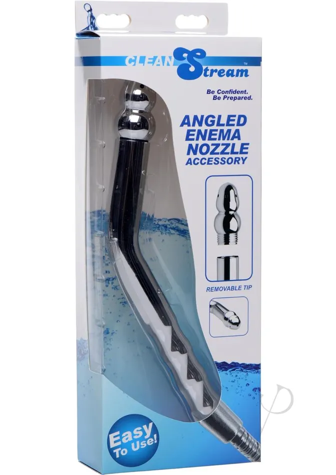 Cleanstream Vibrators CleanStream Angled Enema Nozzle Accessory Gray