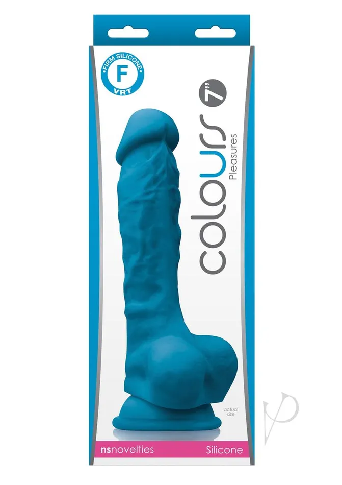 Colours Dildos Colours Pleasure Silicone Dildo 7in Blue