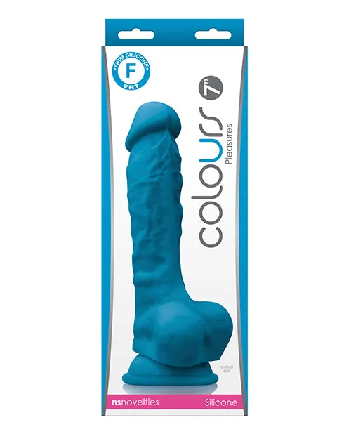 Colours Dildos Colours Pleasure Silicone Dildo 7in Blue