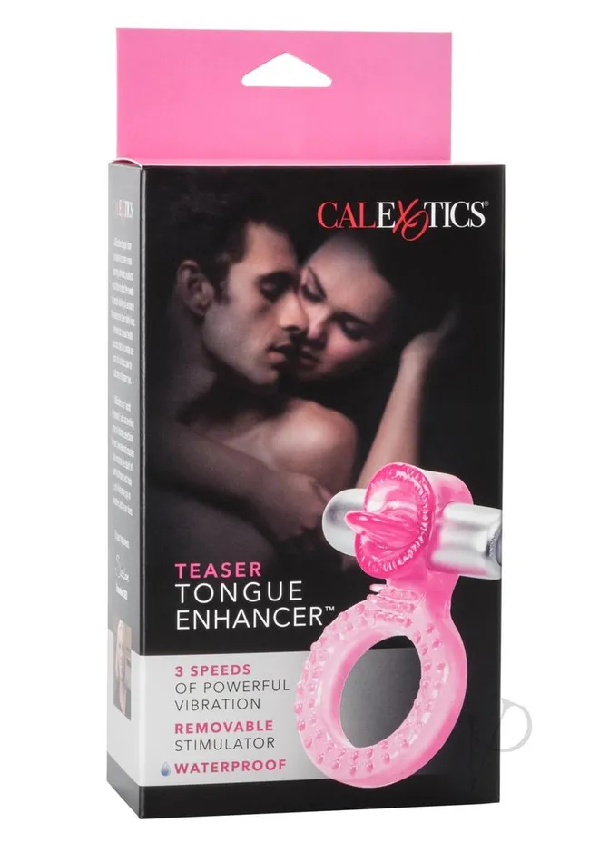 Couples Enhancers Couples Teaser Tongue Enhancer Vibrating Cock Ring Pink