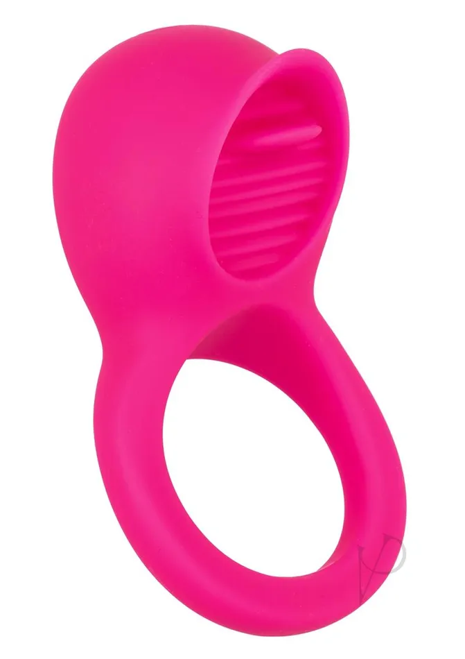 Couples Enhancers Male Sex Toys Silicone Vibrating Teasing Tongue Enhancer Cock Ring Pink