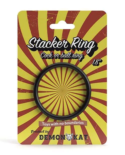 Demon Kat 18 Stacker Ring Black Demon Kat Anal