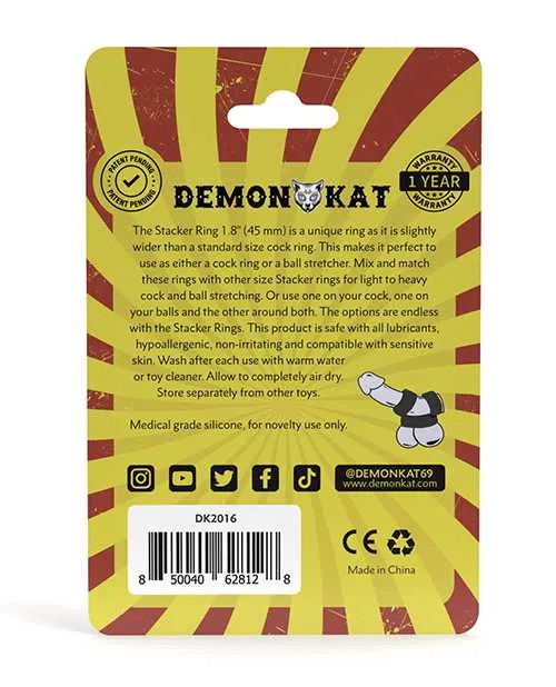Demon Kat 18 Stacker Ring Black Demon Kat Anal