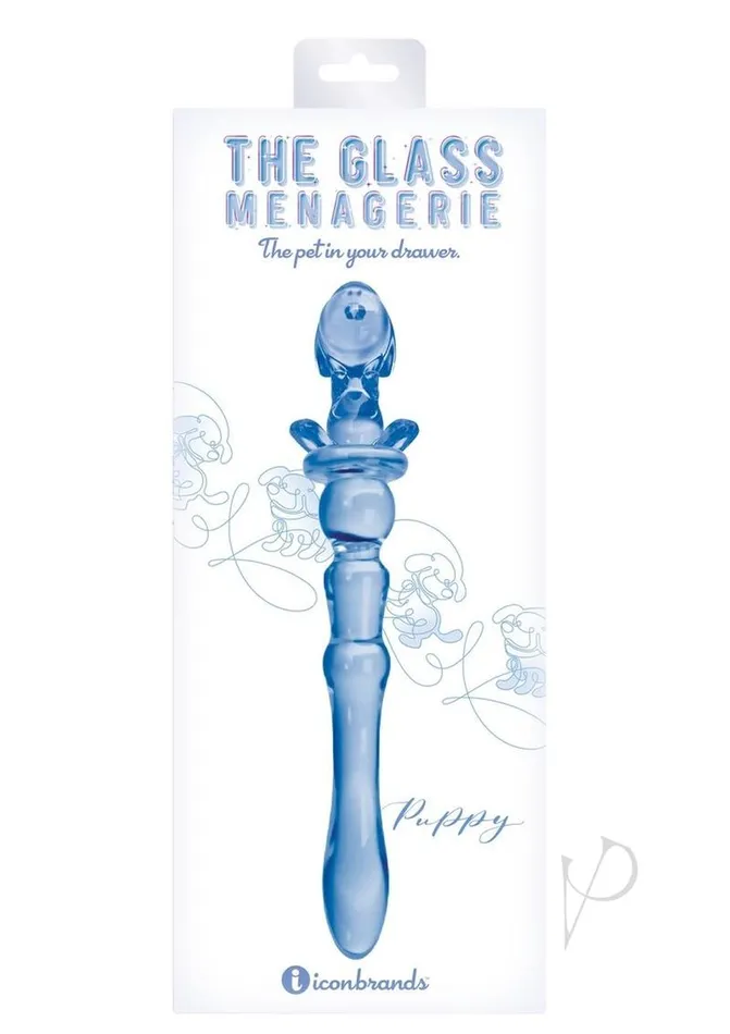 Dildos Glass Managerie Glass Menagerie Puppy Dildo Blue