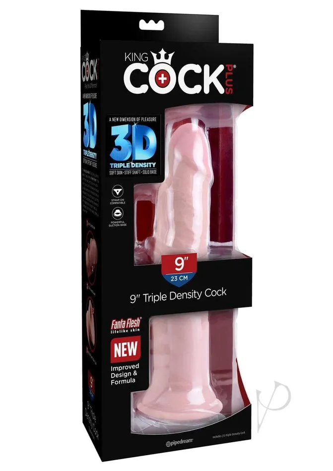 Dildos King Cock King Cock Plus Triple Density Dildo 9in Vanilla