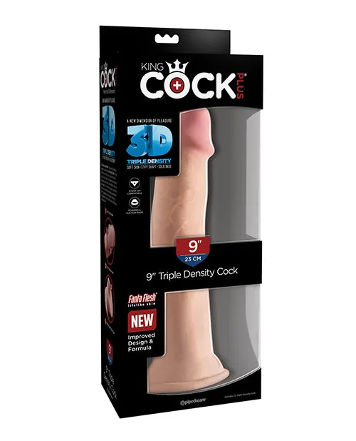 Dildos King Cock King Cock Plus Triple Density Dildo 9in Vanilla